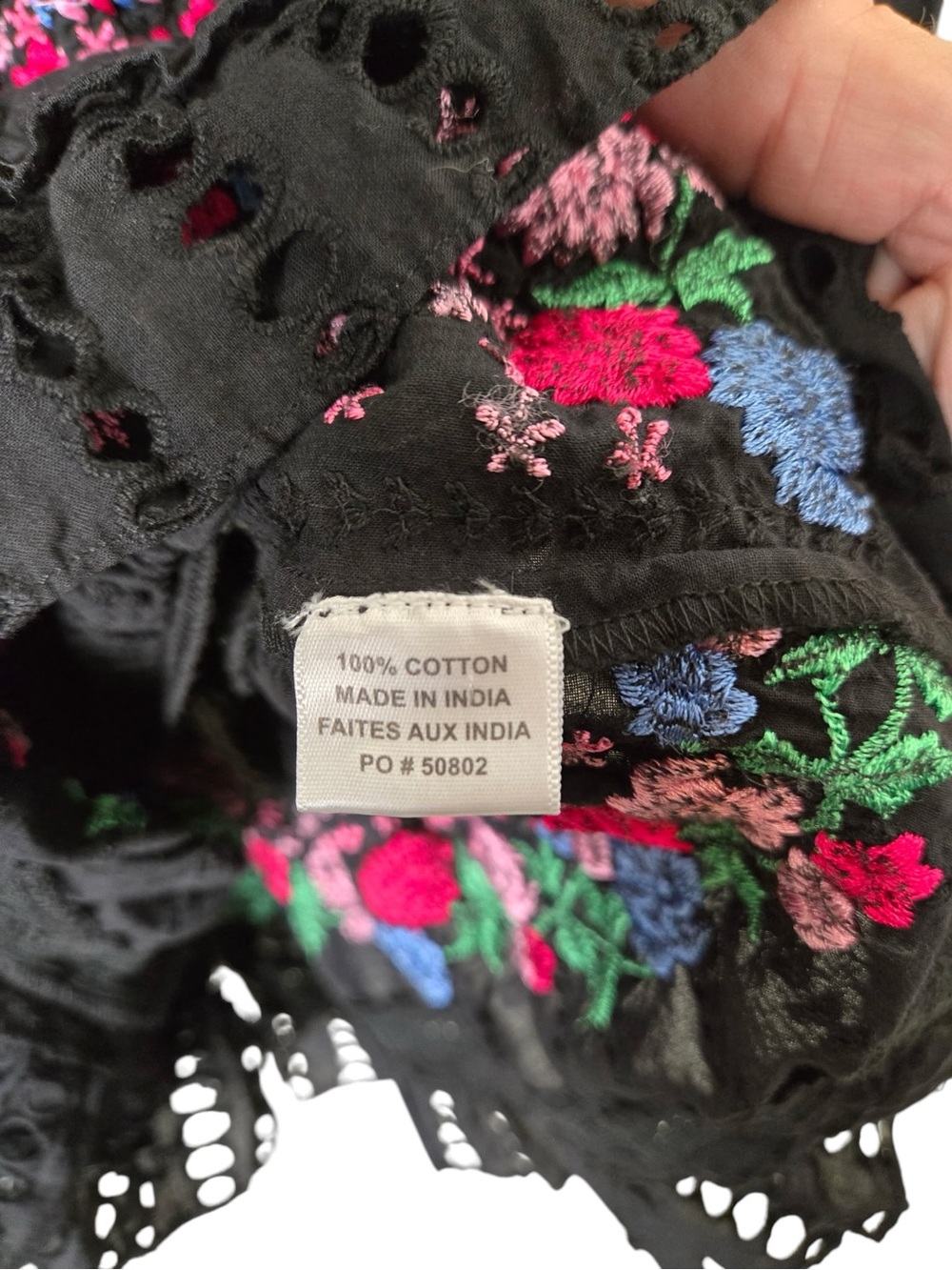 MISA Los Angeles Manuela Black Floral Embroidered Mini Dress XS - Picture 8 of 9